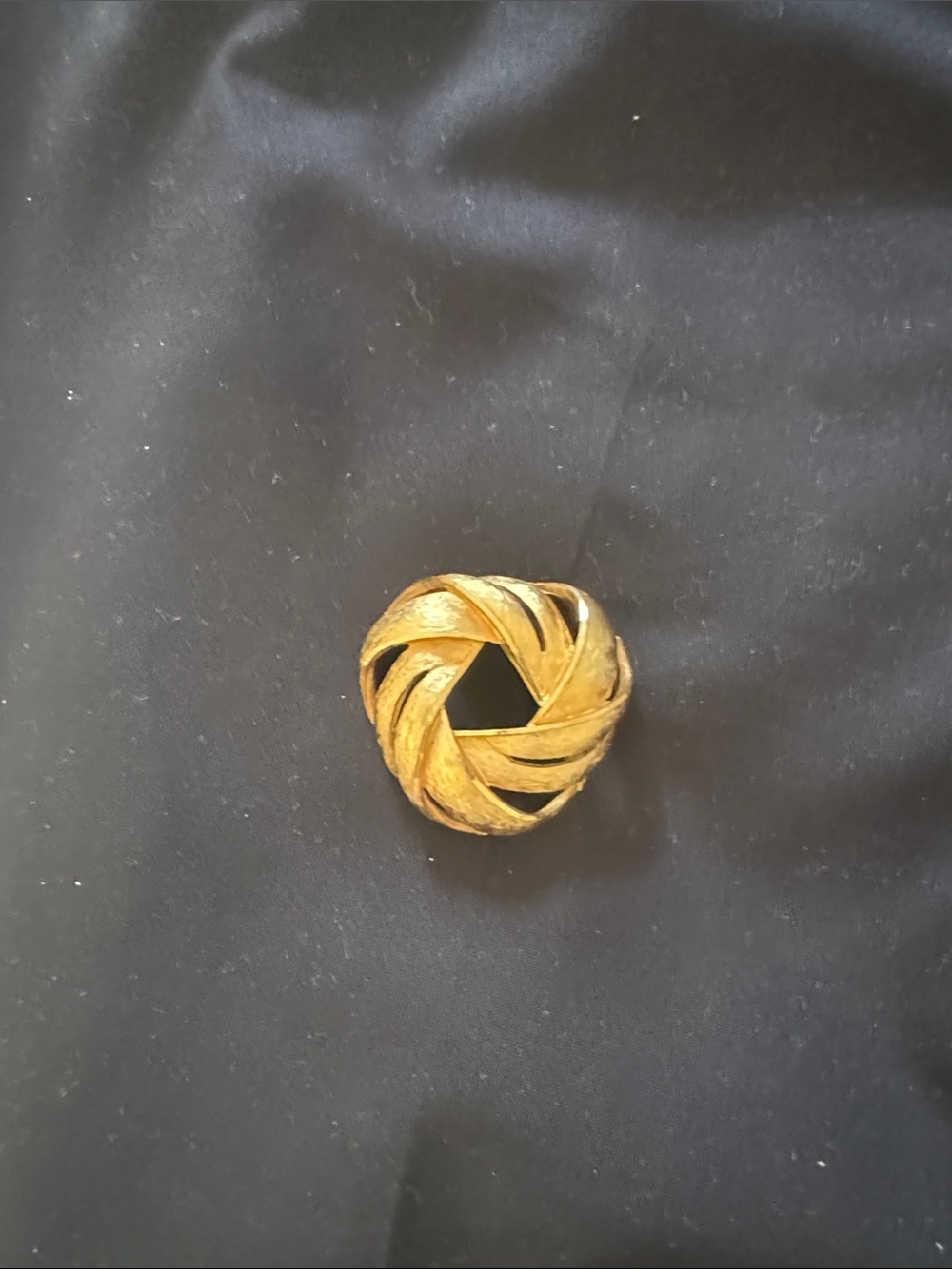 Gold Twisted Knot Brooch - Women Accessories